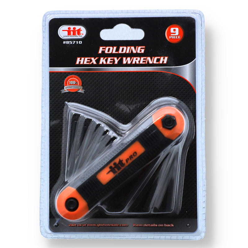IIT 9pc FOLDING HEX KEY WRENCH
