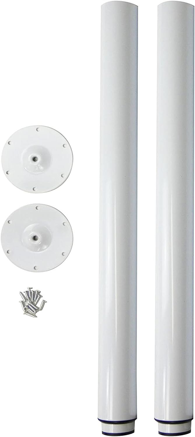 27'' WHITE METAL ADJUSTABLE LEG 2'' DIAMETER