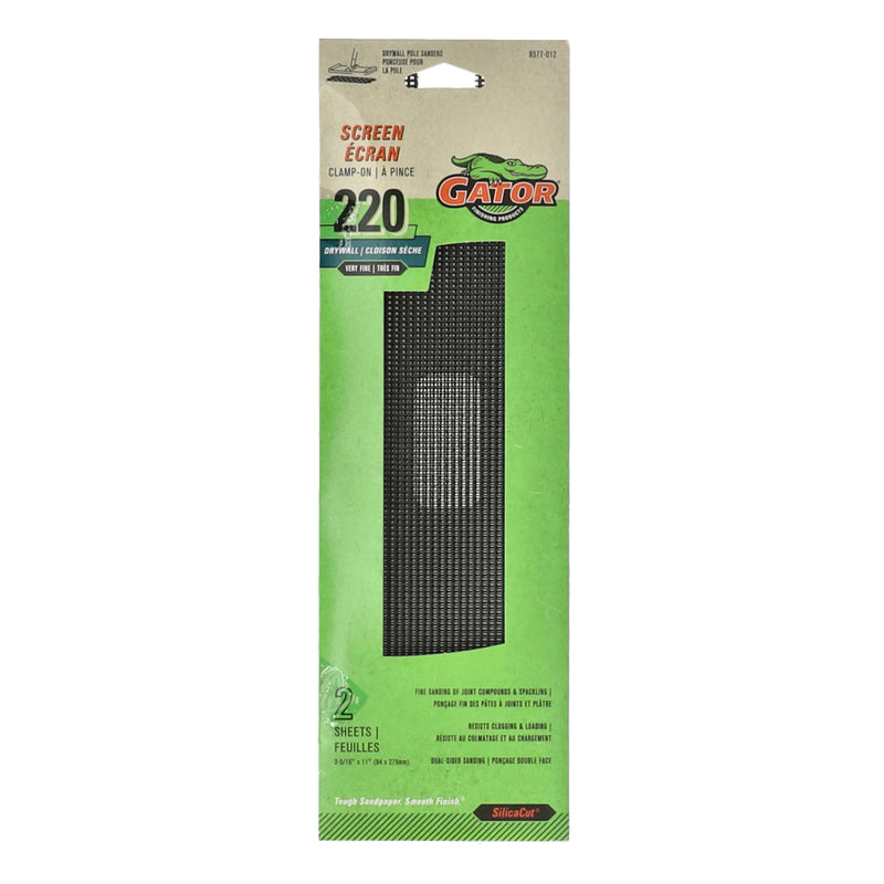 GATOR 2PK DRYWALL SANDING SCREENS 220 VERY FINE GRIT