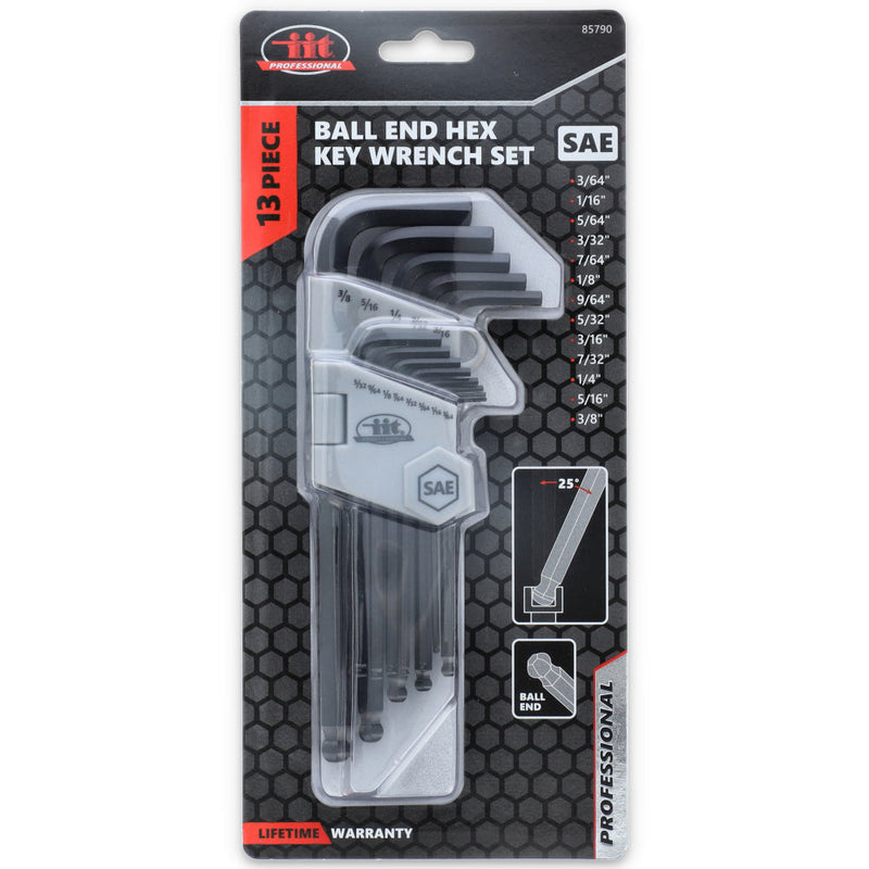 IIT PRO 13pc LONG ARM BALL SAE HEX KEY WRENCH SET