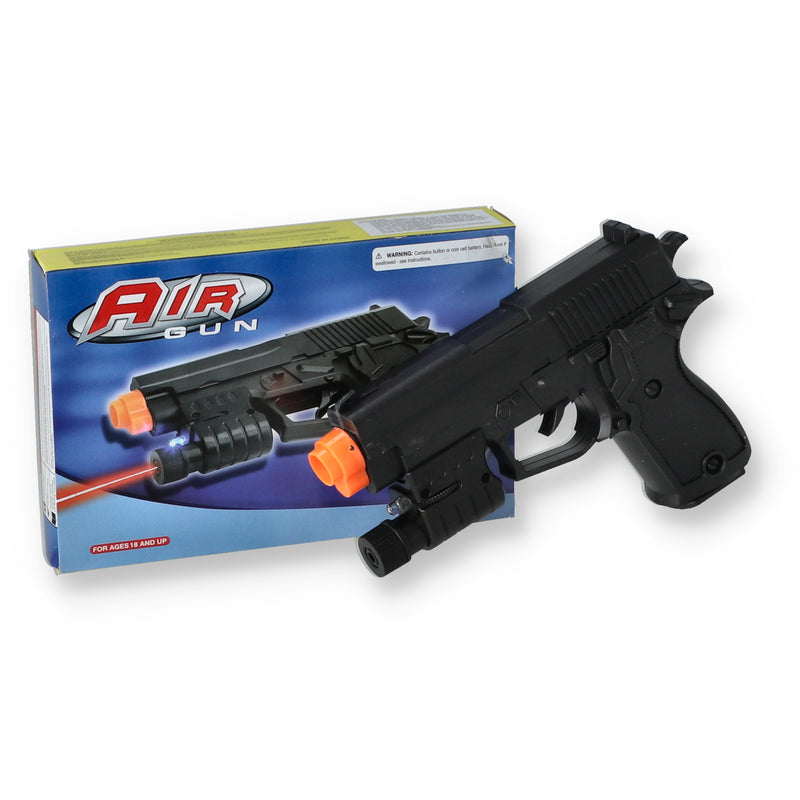 SPRING POWERED AIRSOFT PISTOL WITH LASER SCOPE & FLASHLIGHT