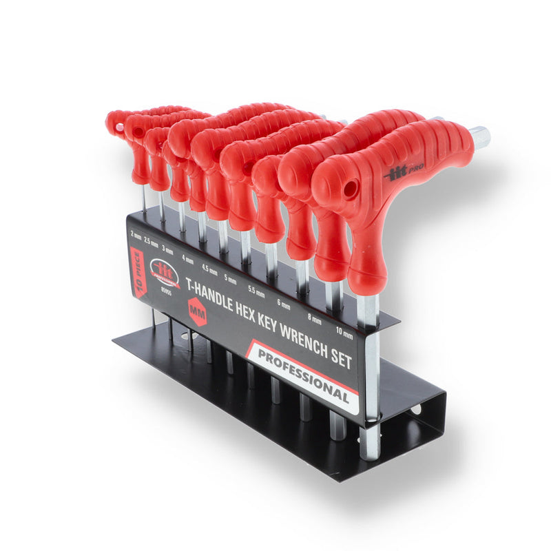 IIT PRO 10pc T-HANDLE HEX KEY SET METRIC 2-10MM