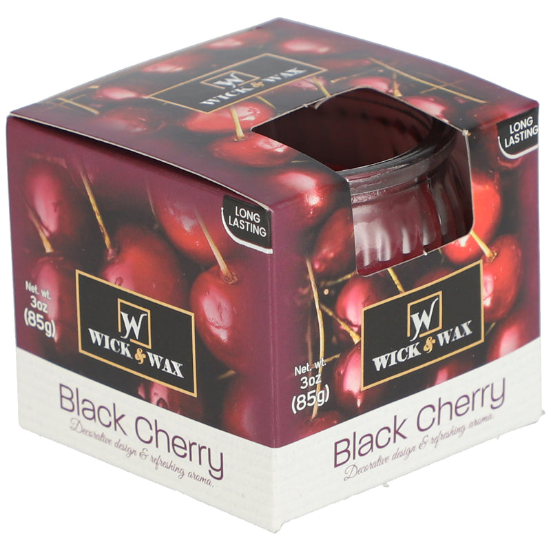 3oz BOXED GLOBE GLASS CANDLE - BLACK CHERRY