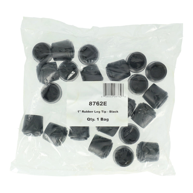 SHEPHERD 24CT 1'' BLACK PLASTIC CHAIR TIPS