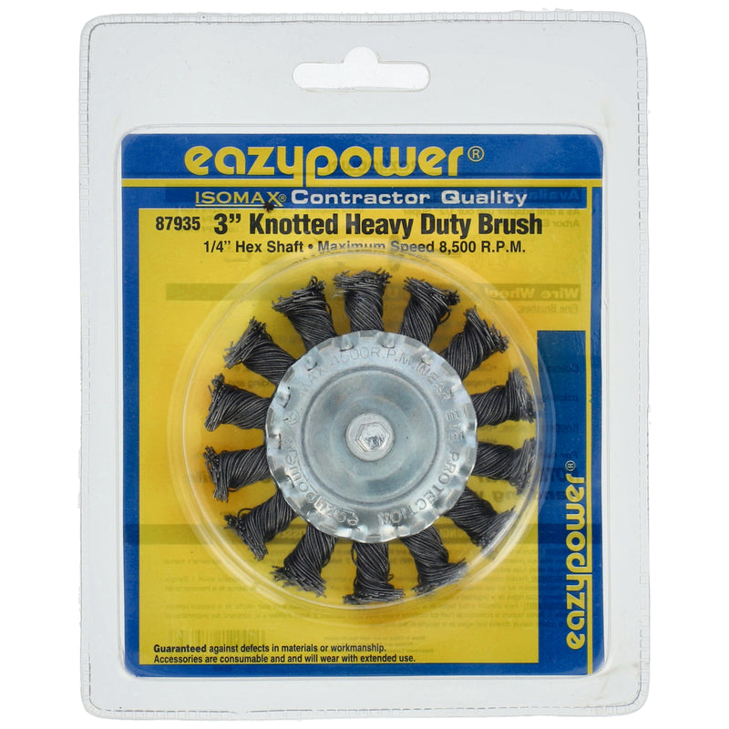 87935E-3'' KNOTTED WIRE BRUSH 1/4'' HEX SHAFT