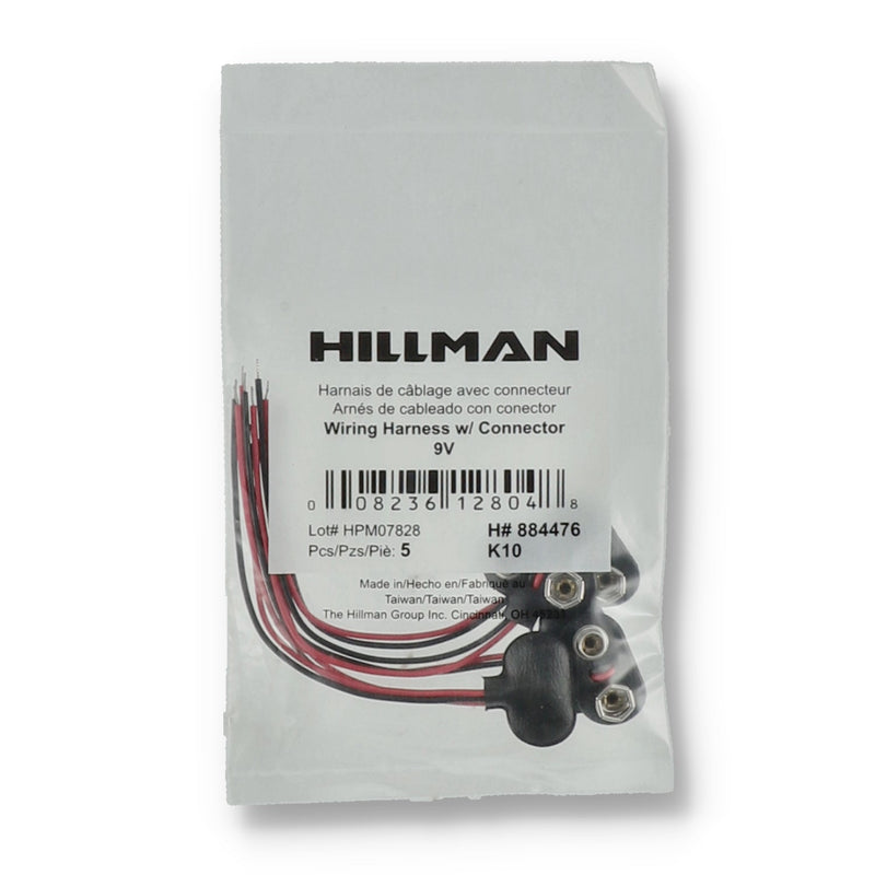 5pk 9V WIRING HARNESS w/CONNECTOR