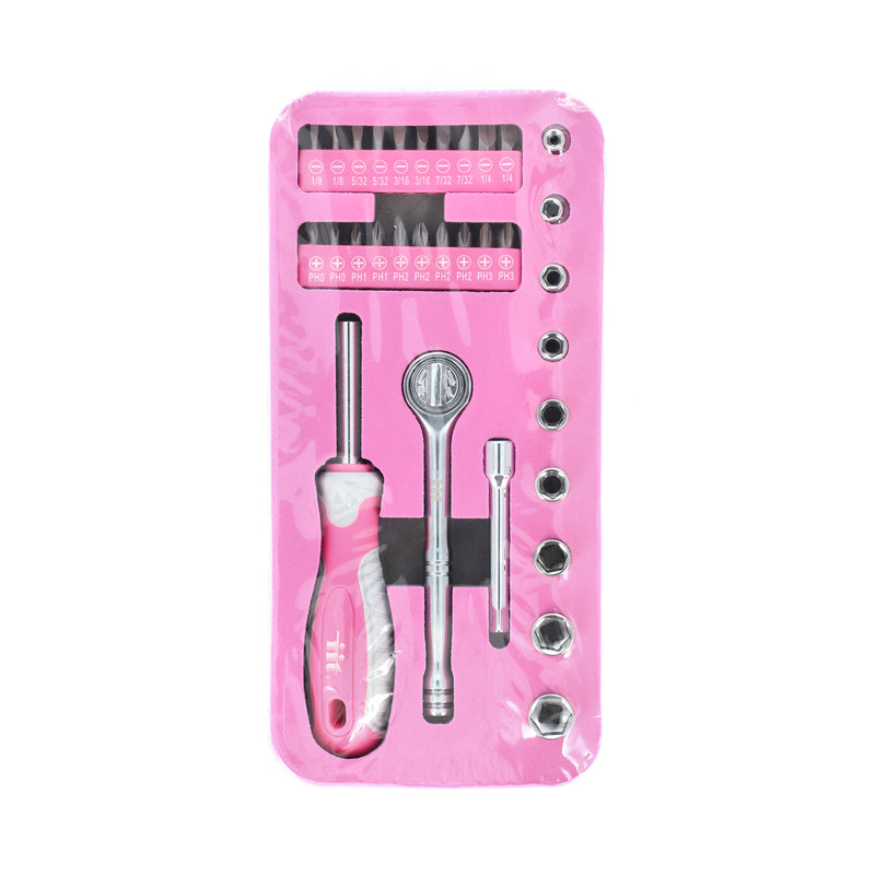 IIT 33PC LADIES SOCKET & BIT SET IN FOAM TRAY