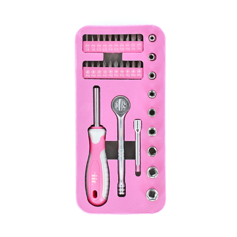 IIT 33PC LADIES SOCKET & BIT SET IN FOAM TRAY