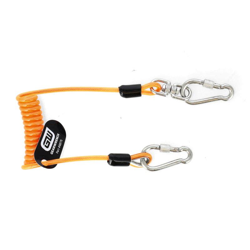 GEAR WRENCH 2lb MAX COILED CABLE LANYARD -NO ADVERTISING OR INTERNET SALES