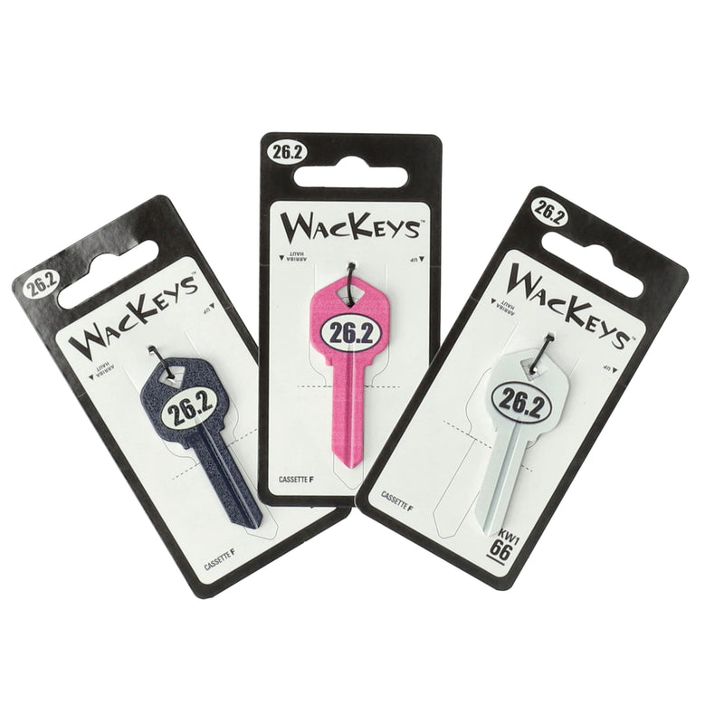 HILLMAN RUN 26.2 WACKEY KEY BLANK, PINK & WHITE 66-KW1