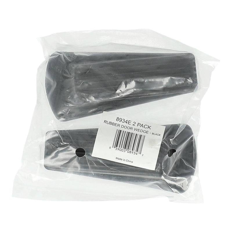 SHEPHERD 2PK BLACK HEAVY DUTY RUBBER DOOR WEDGE BAG & UPC