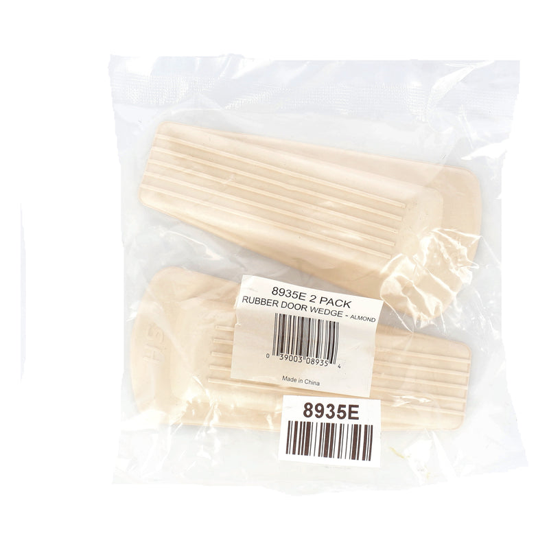 2pk ALMOND RUBBER DOORSTOP WEDGES