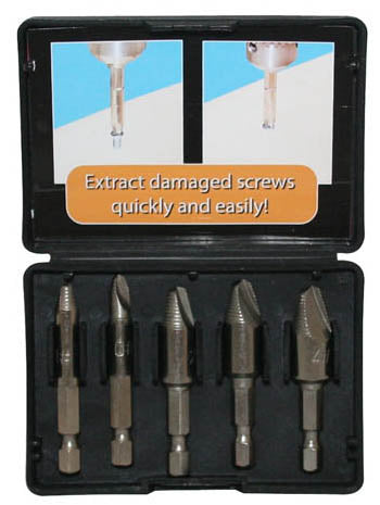 IIT 5pc DAMAGED SCREW REMOVER