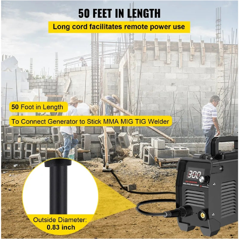 VEVOR 50' 40A 8/3 250V EXTENSION CORD WITH NEMA 6-50 ENDS