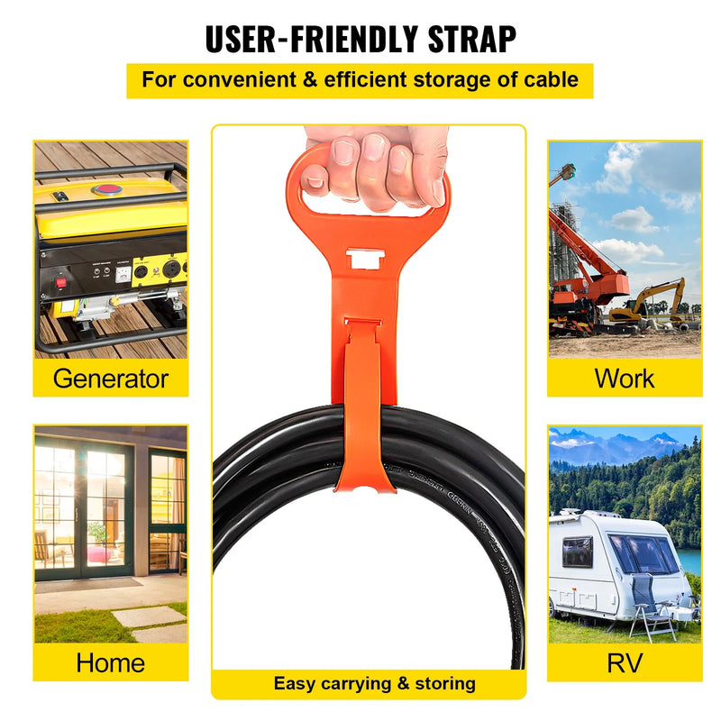 VEVOR 50' 40A 8/3 250V EXTENSION CORD WITH NEMA 6-50 ENDS