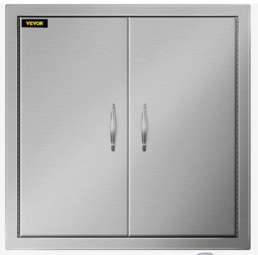 VEVOR 24x24'' STAINLESS OUTDOOR BBQ GRILL DOOR w/MAGNETIC LATCH