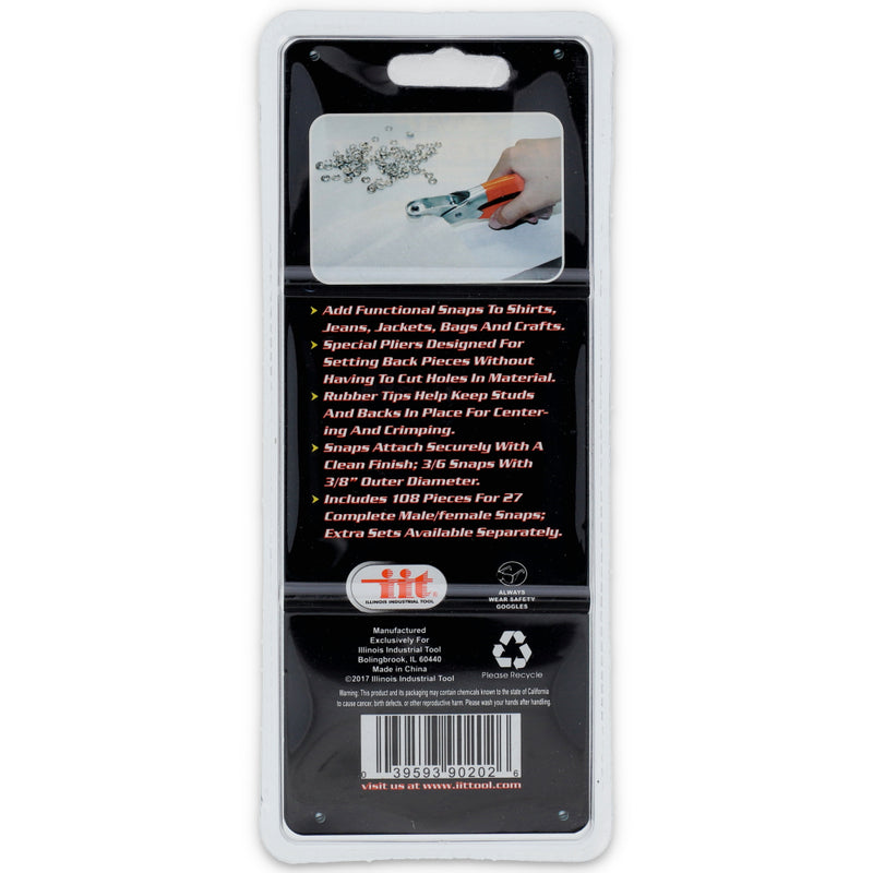 IIT SNAP FASTENER PLIER WITH SNAPS