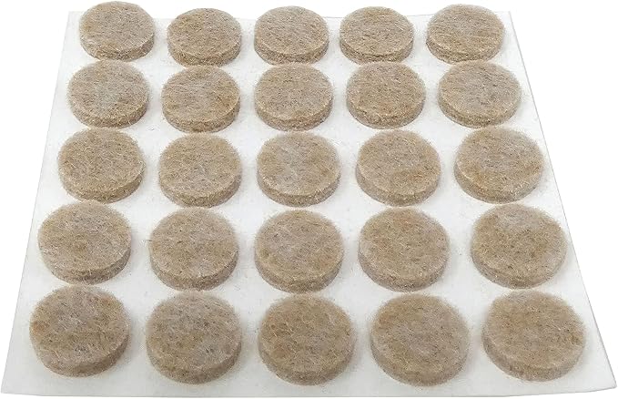 SURFACE GARD 75PC 3/8'' ROUND FELT PADS BEIGE SELF-ADHESIVE