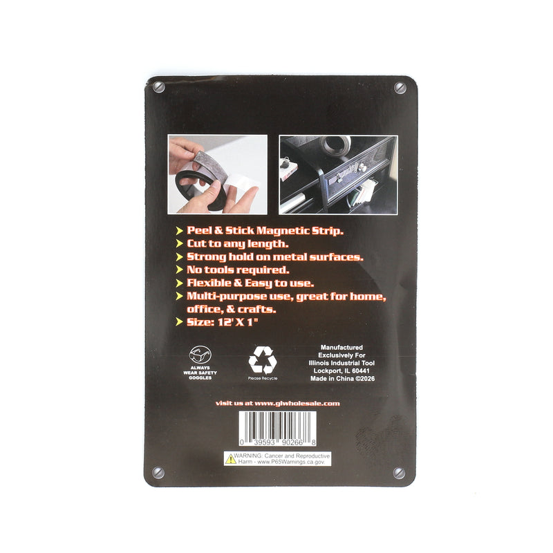 IIT 12' X 1'' ADHESIVE-BACKED MAGNETIC TAPE 