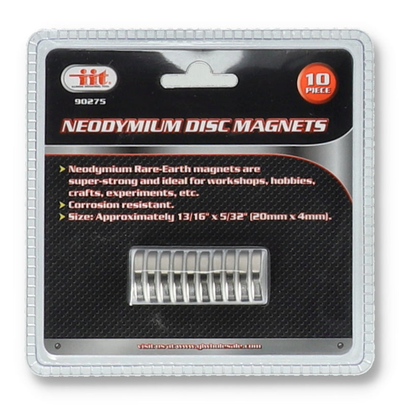 IIT 10PC 20MM ROUND NEODYMIUM MAGNETS