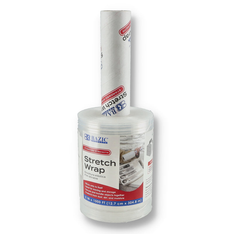 BAZIC 5'' x1000' STRETCH WRAP ROLL -NO ONLINE SALES