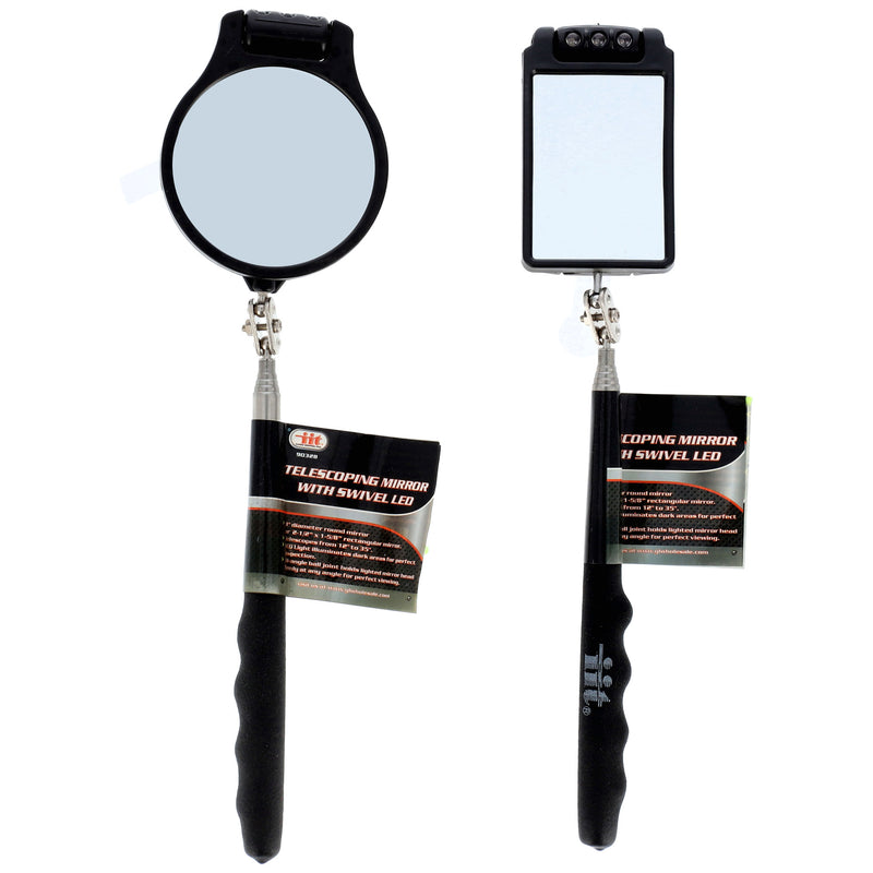 TELESCOPIC MIRROR SWIVEL 3 LED HEAD