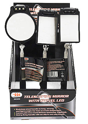 TELESCOPIC MIRROR SWIVEL 3 LED HEAD