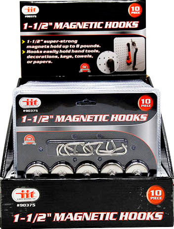 IIT 10pc 1-1/2'' MAGNETIC HOOKS
