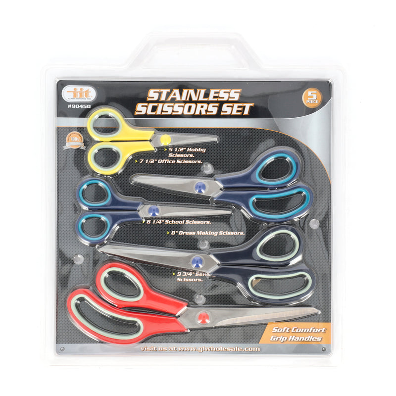 IIT 5pc COMFORT GRIP SCISSORS