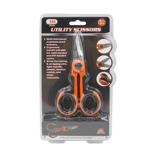 IIT 5-1/2'' UTILITY SNIPS SCISSORS-SERRATED