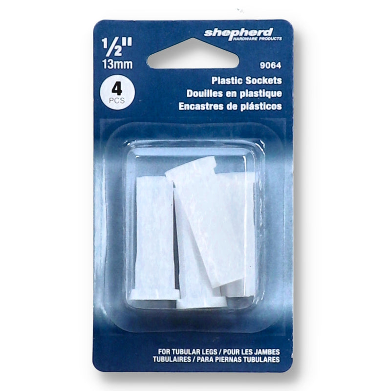 4PC 1/2'' PLASTIC SOCKETS FOR TUBULAR LEGS