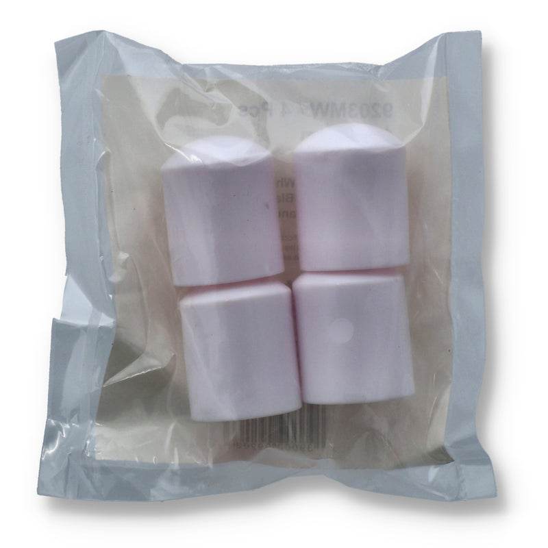 4PC 1'' VINYL CHAIR TIPS WHITE