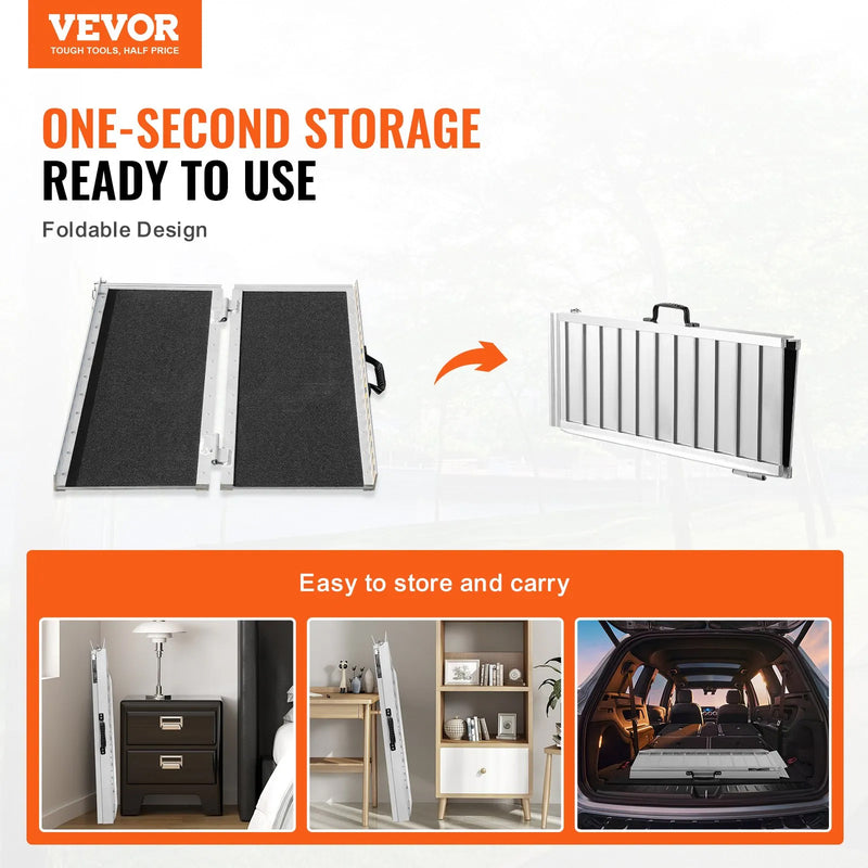 VEVOR 42.5'' RUBBER THRESHOLD RAMP 2.6'' RISE