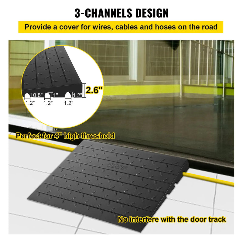 VEVOR 42.5'' RUBBER THRESHOLD RAMP 2.6'' RISE