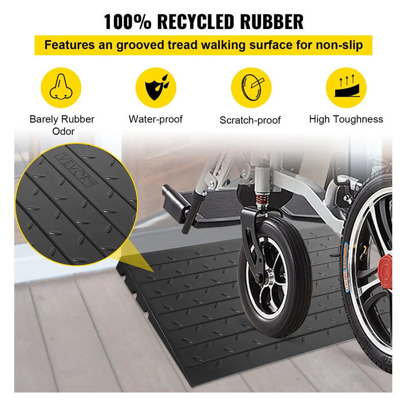 VEVOR 42.5'' RUBBER THRESHOLD RAMP 2.6'' RISE