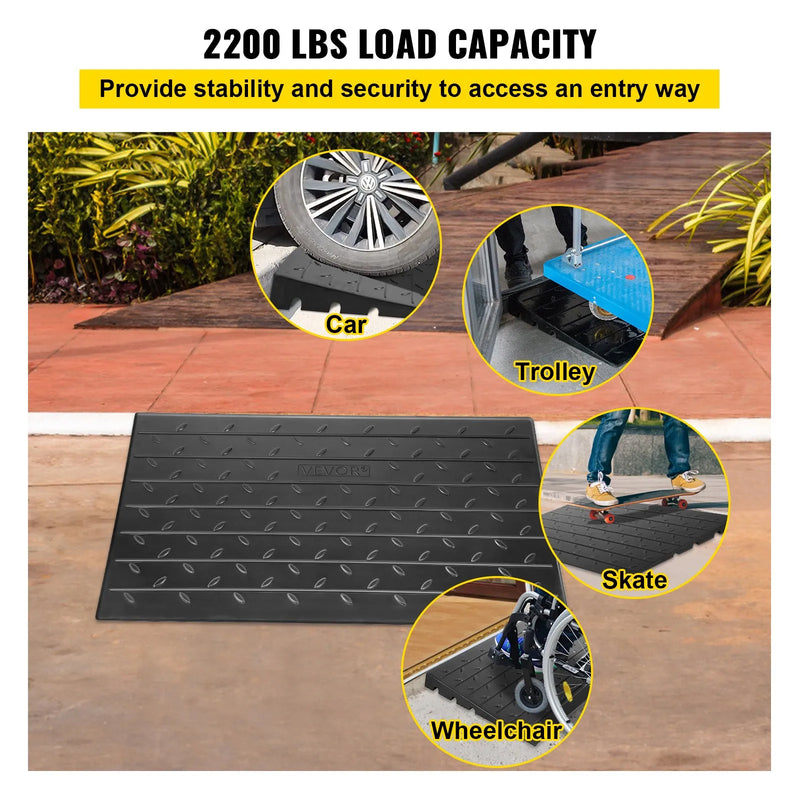 VEVOR 42.5'' RUBBER THRESHOLD RAMP 2.6'' RISE