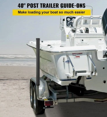VEVOR 2PC 40'' ADJUSTABLE BOAT TRAILER GUIDE POLE KIT WITH STAINLESS HARDWARE & PVC PIPES