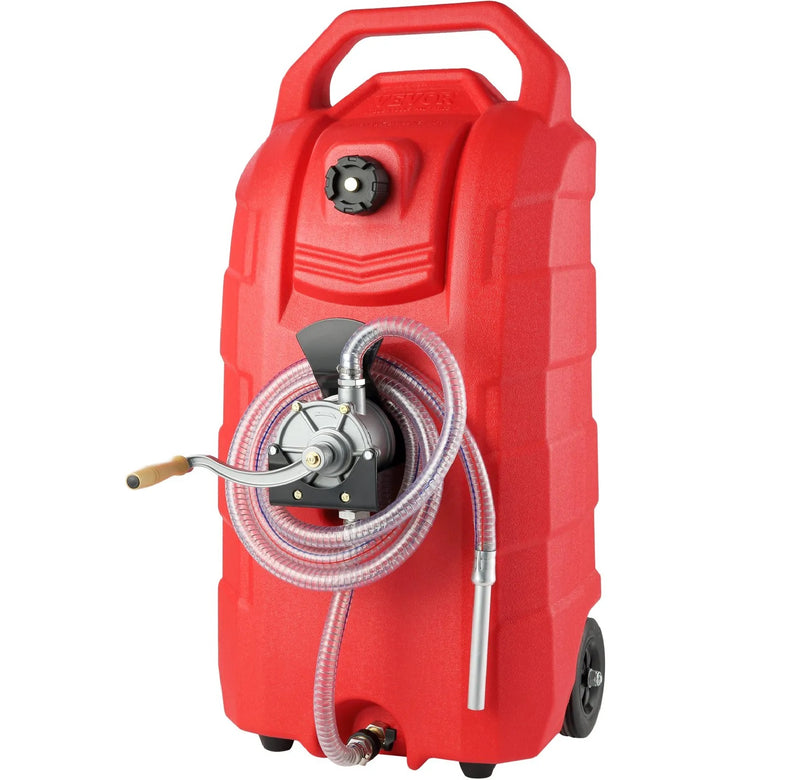 VEVOR 35 GALLON FUEL CADDY WITH TRANSFER PUMP & WHEELS