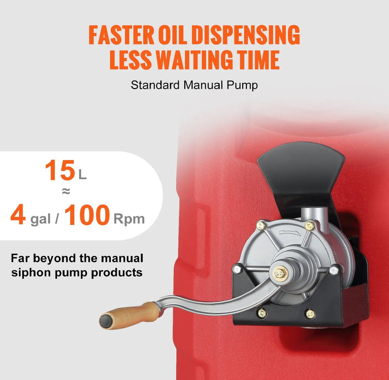 VEVOR 35 GALLON FUEL CADDY WITH TRANSFER PUMP & WHEELS