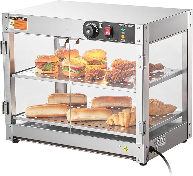 VEVOR 2 TIER COMMERCIAL FOOD WARMER DISPLAY 800W