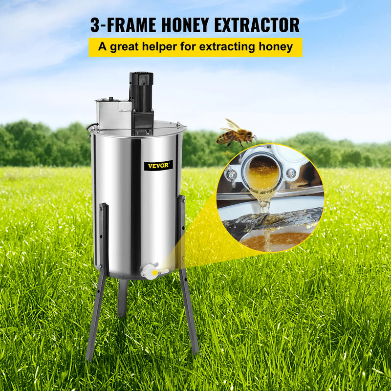VEVOR 4/8 FRAME STAINLESS HONEY SPINNER EXTRACTOR WITH STAND