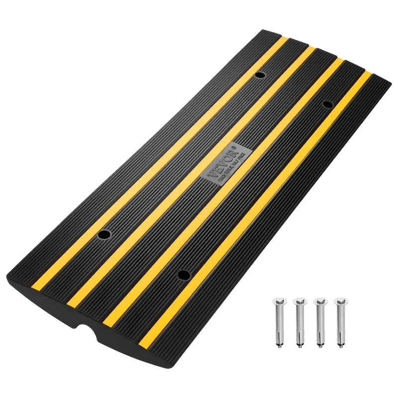 USE #ZXDBLYPDGB2483D -VEVOR 2pk 2.6" RISE RUBBER DRIVEWAY RAMPS 33069 lbs Load Cap, 2" Rise Height Heavy Duty Rubber
