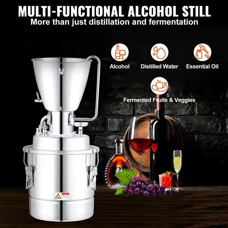VEVOR 8 GALLON STAINLESS ALCOHOL STILL HOME BREWING & DISTILLATION KIT
