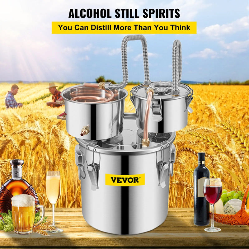 VEVOR 8 GALLON STAINLESS ALCOHOL STILL HOME BREWING & DISTILLATION KIT