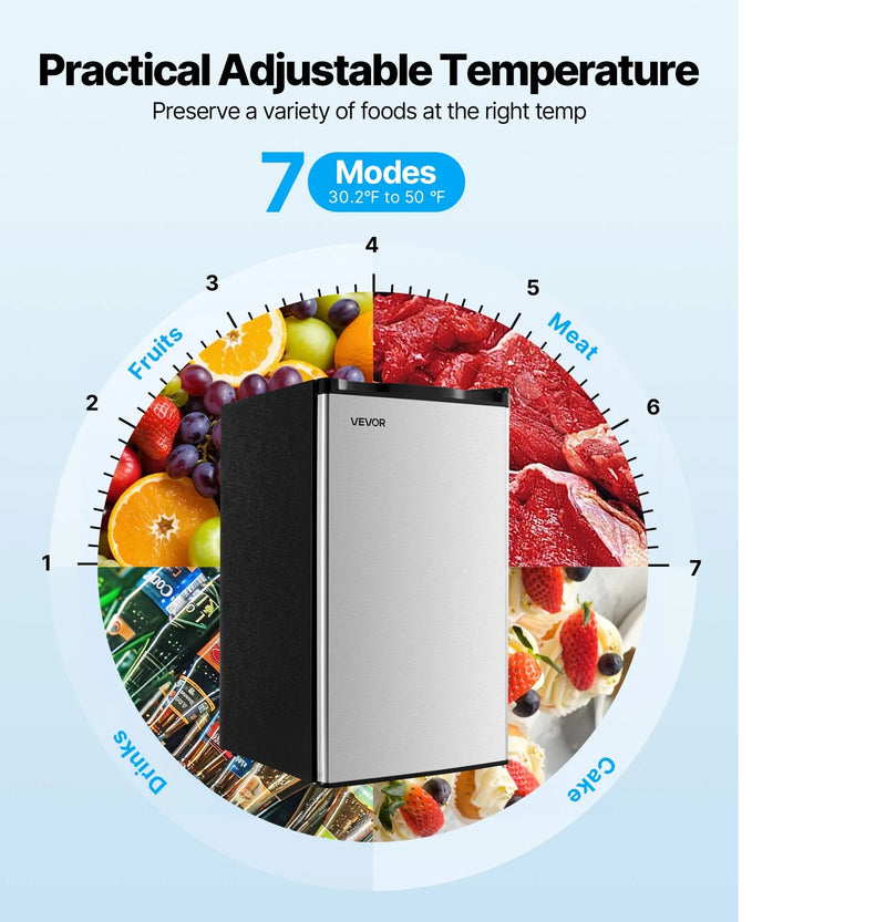 VEVOR BLACK 6 CAN MINI FRIDGE

Vevor Mini Fridge, 4 Liter/6 Can Small Refrigerator for Beverage Skincare & Cosmetic, AC/DC Cooler & Warmer, Mute Portable Tiny Fridge for Bedroom Office Dorm Desk Car Travel, ETL Certified, Black