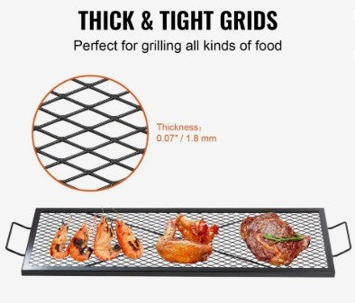 VEVOR 44'' RECTANGULAR FIRE PIT GRILL GRATE