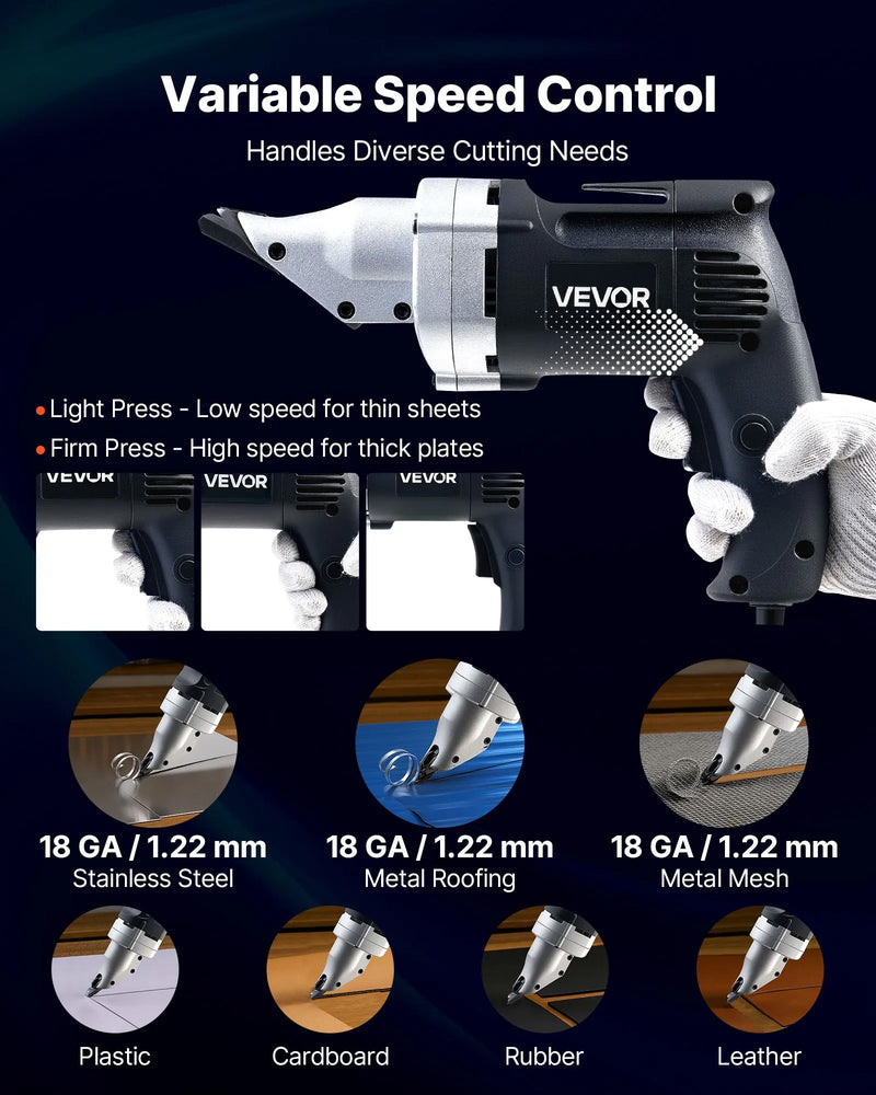 VEVOR METAL SHEAR-CUTTER DRILL ATTACHMENT 360Â° PIVOTING HEAD