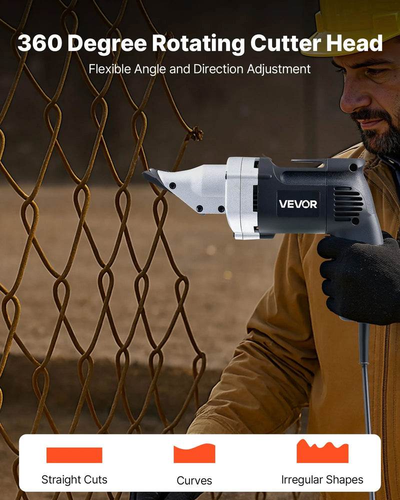 VEVOR METAL SHEAR-CUTTER DRILL ATTACHMENT 360Â° PIVOTING HEAD