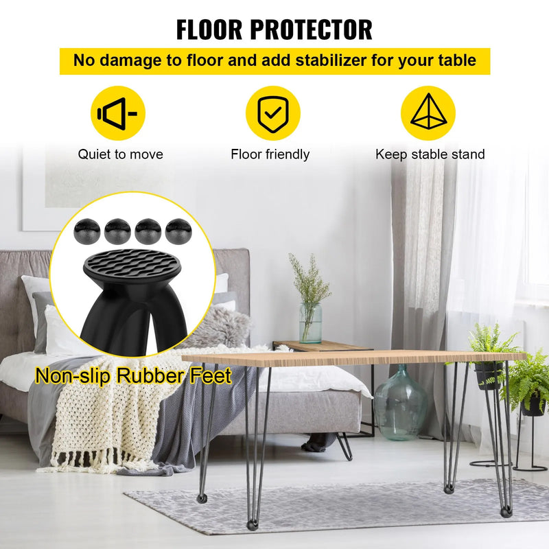 VEVOR 2PK 16'' HAIRPIN STEEL FURNITURE TABLE LEGS
