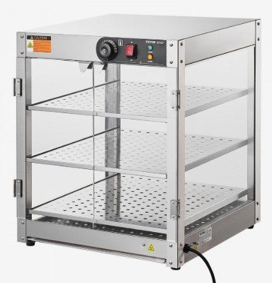 VEVOR 800W 3 TIER FOOD WARMER DISPLAY WITH LIGHT & TEMP CONTROL